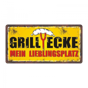 Metallschild "Grillecke"